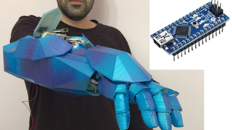 Arduino build your own Bionic Arm with voice recognition course thumbnail