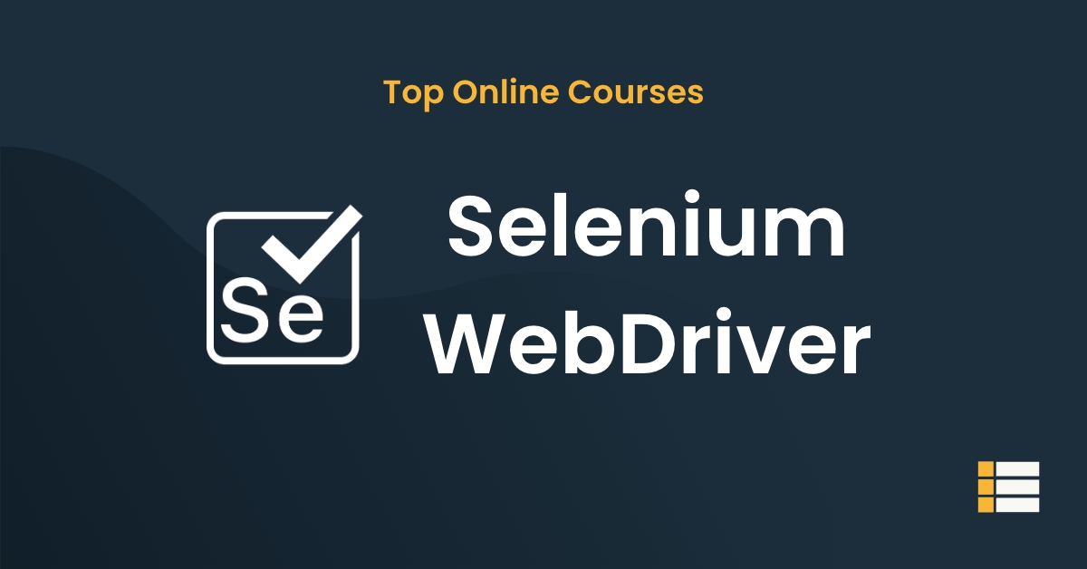 selenium webdriver courses
