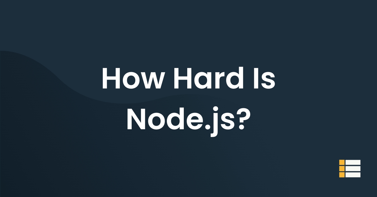 How hard is node js