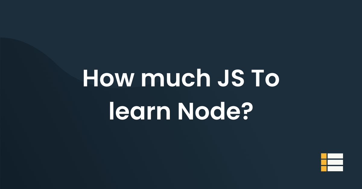 how much js to learn node
